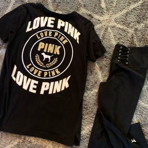 VS PINK lace up oversized top  ❤️